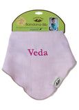 Personalized Bib - Organic Bandana Bib Pink/Gray