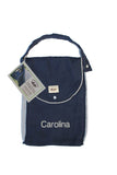 Personalized Diaper Bag - Organic Pack-N-Run™ Navy/Gray