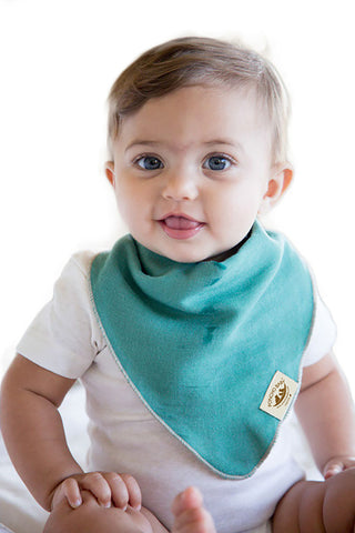 Organic Banbana Bib - Reversible Emerald/Beige