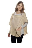 Personalized Nursing Cover  - 100% Cotton Muslin Beige Oval