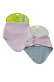 Organic Bandana Bib - Reversible Pink/Gray