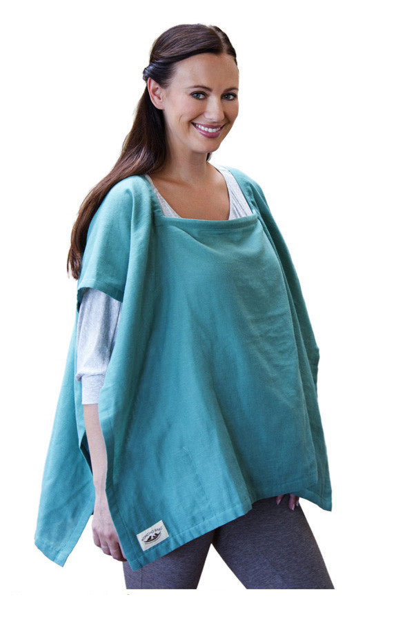 Nursing Cover - 100% Cotton Muslin Emerald Square