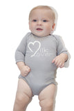 Organic Onesie - Long Sleeve Gray (milk lover)