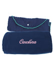 Personalized Baby Blanket - Organic Roly Blanket™ Emerald/Navy