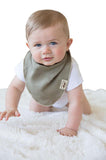 Bandana Bib - Reversible Olive/Beige