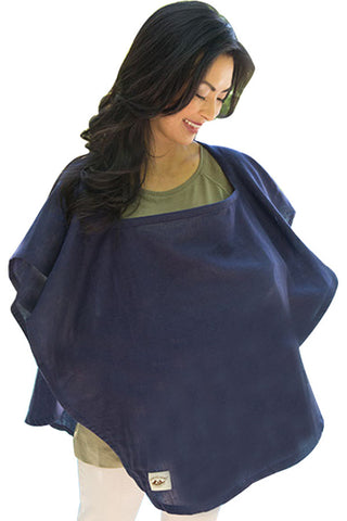 Organic Nursing Cover Navy Oval