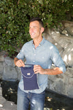 Personalized Diaper Bag - Organic Pack-N-Run™ Navy/Gray