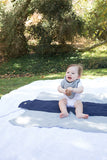 roly blanket navy gray