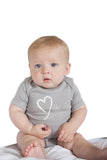 Organic Onesie - Short Sleeve Gray (milk lover)