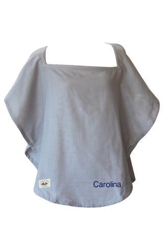 Personalized Organic Nursing Cover Gray Oval