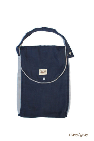 Diaper Bag - Organic Pack-N-Run™ Navy/Gray