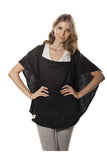 Personalized of Nursing Cover  - 100% Cotton Muslin Black Oval