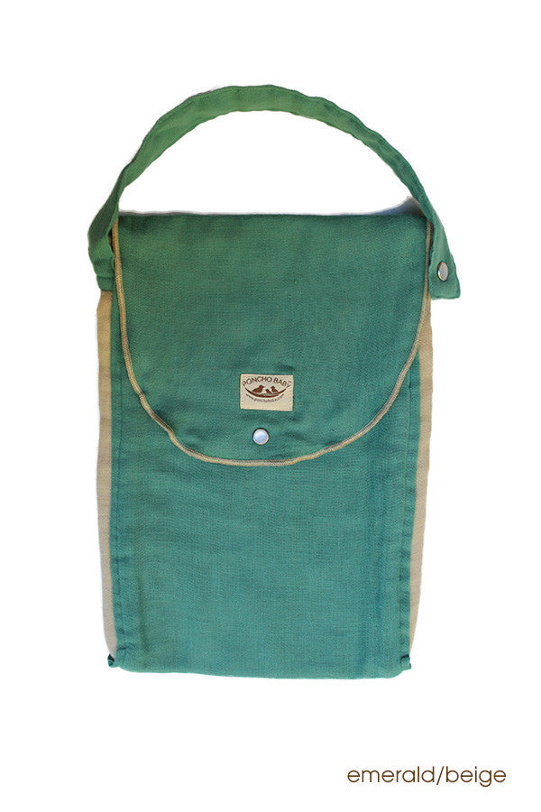 Diaper Bag - Organic Pack-N-Run™ Emerald/Beige