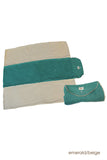 Organic Baby Blanket - Roly Blanket™ Emerald/Beige