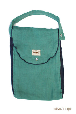 Diaper Bag - Organic Pack-N-Run™ Emerald/Navy