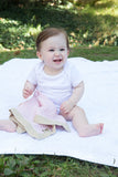 Personalized Security Blanket - Organic Lovey Blanky™ Pink/Beige